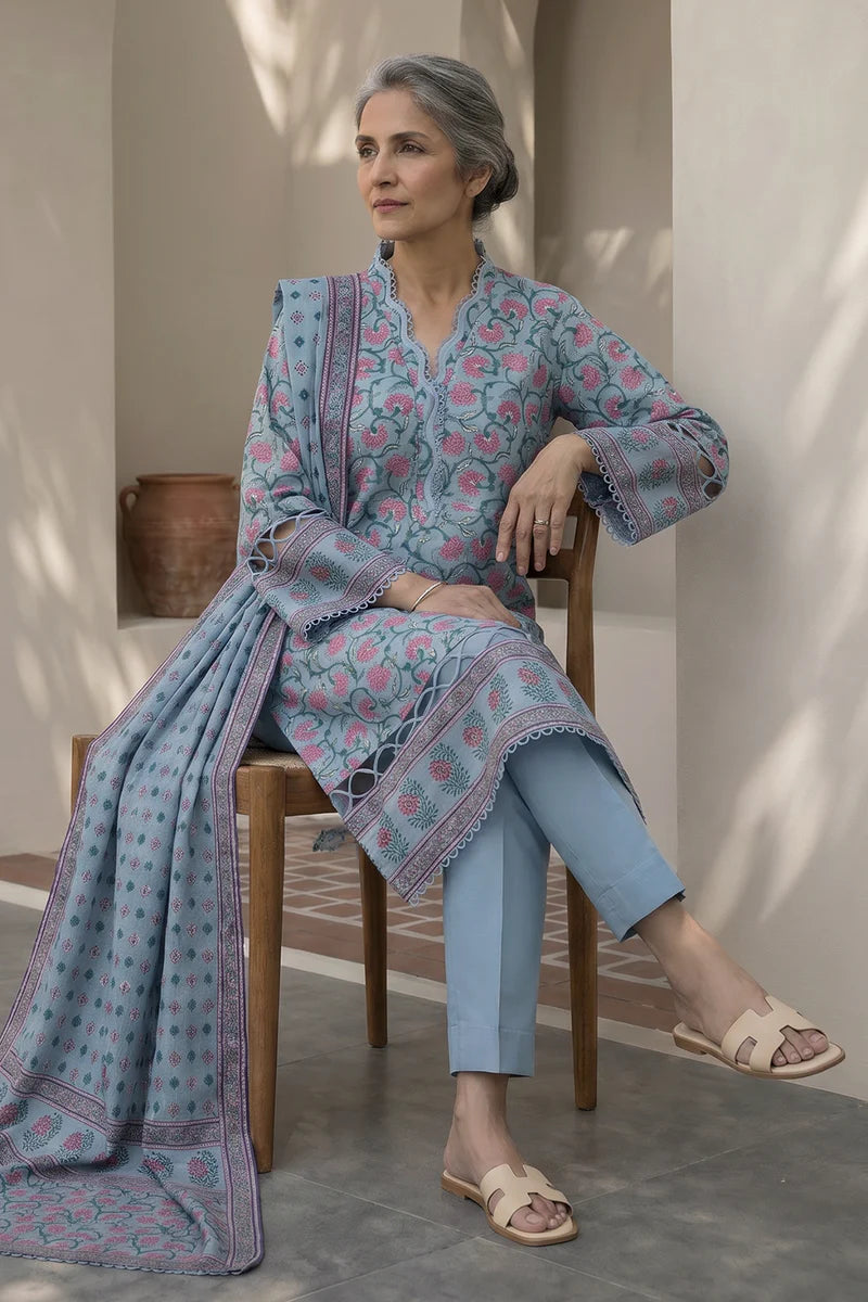 ZELLBURY | Printed Lawn 3PC 8022