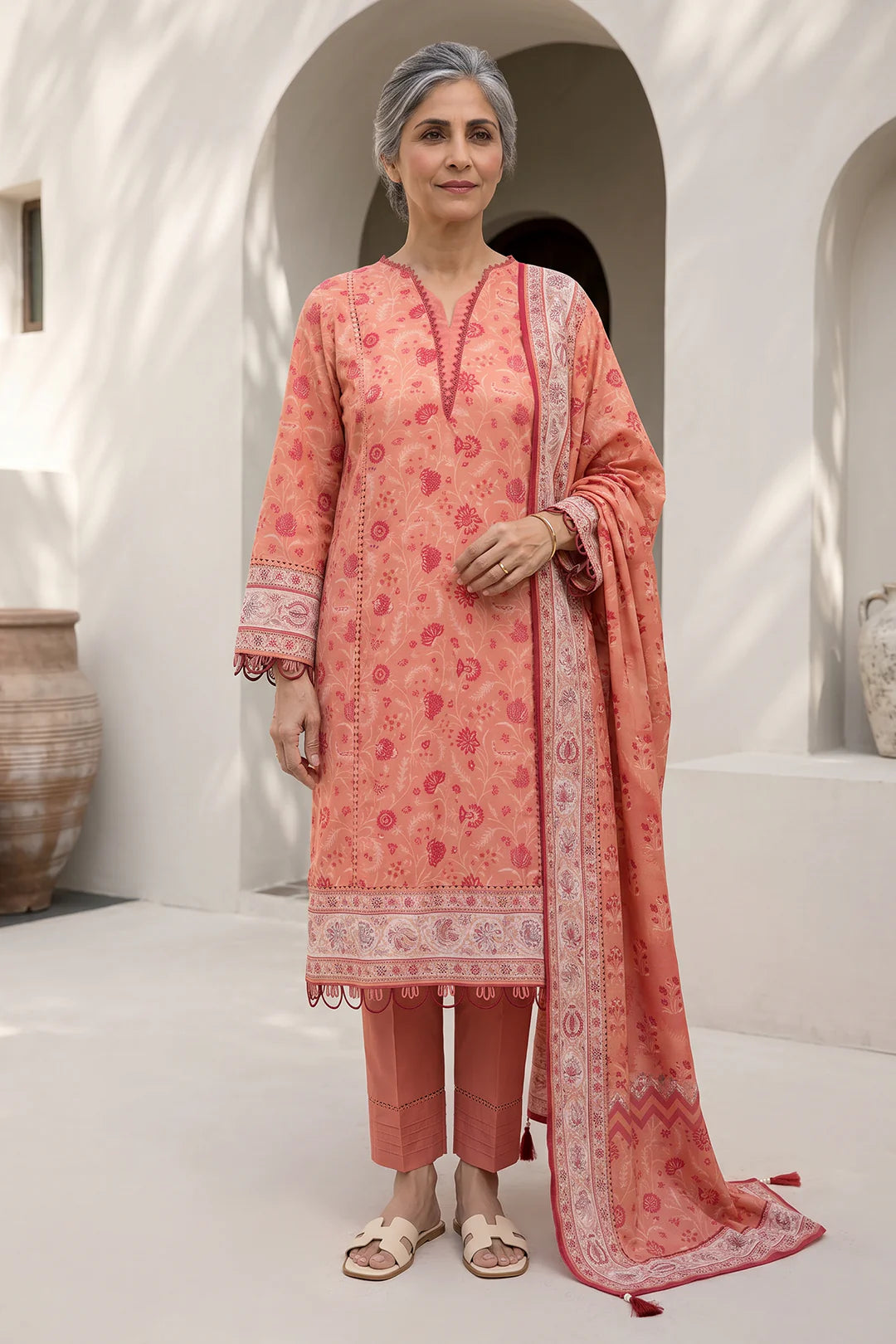 ZELLBURY | Printed Lawn 3PC 8025