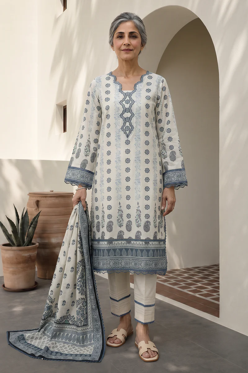 ZELLBURY | Printed Lawn 3PC 8030