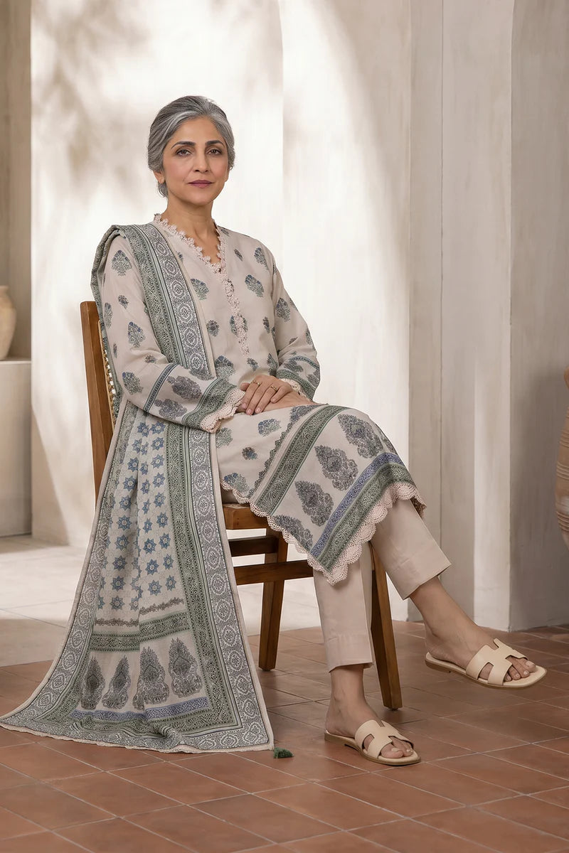 ZELLBURY | Printed Lawn 3PC 8035