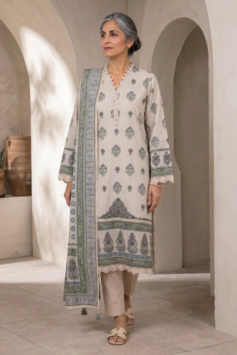 ZELLBURY | Printed Lawn 3PC 8035