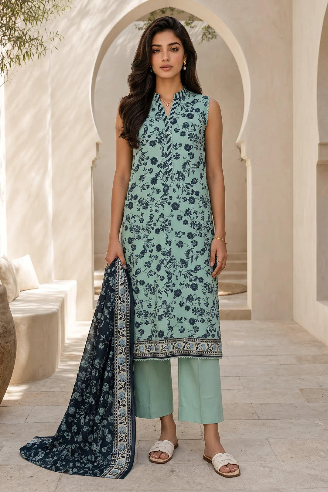 ZELLBURY | Printed Lawn 3PC 8048