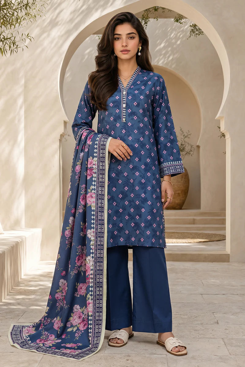 ZELLBURY | Printed Lawn 3PC 8060
