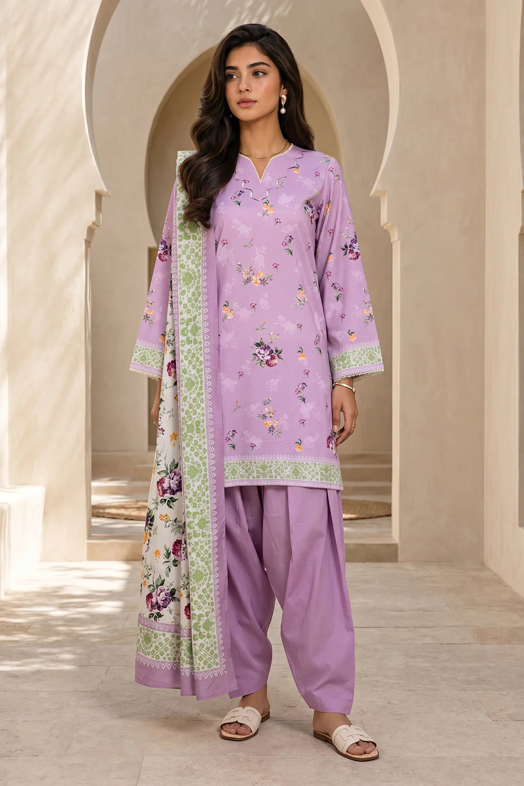 ZELLBURY | Printed Lawn 3PC 8063
