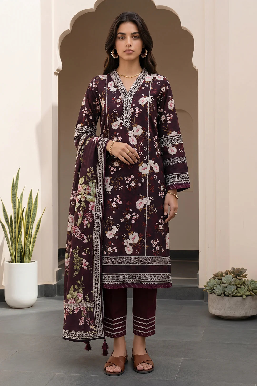 ZELLBURY | Printed Lawn 3PC 8067