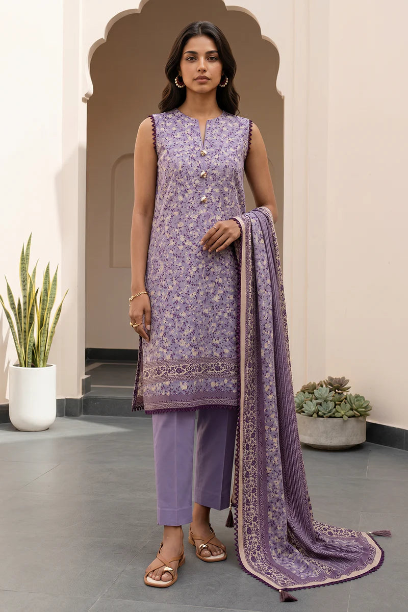 ZELLBURY | Printed Lawn 3PC 8068