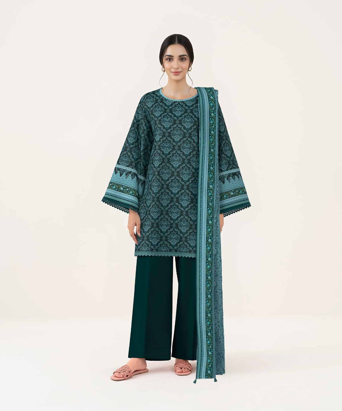 Sapphire Printed Linen 3PC | 3PB-WS26CL16-152