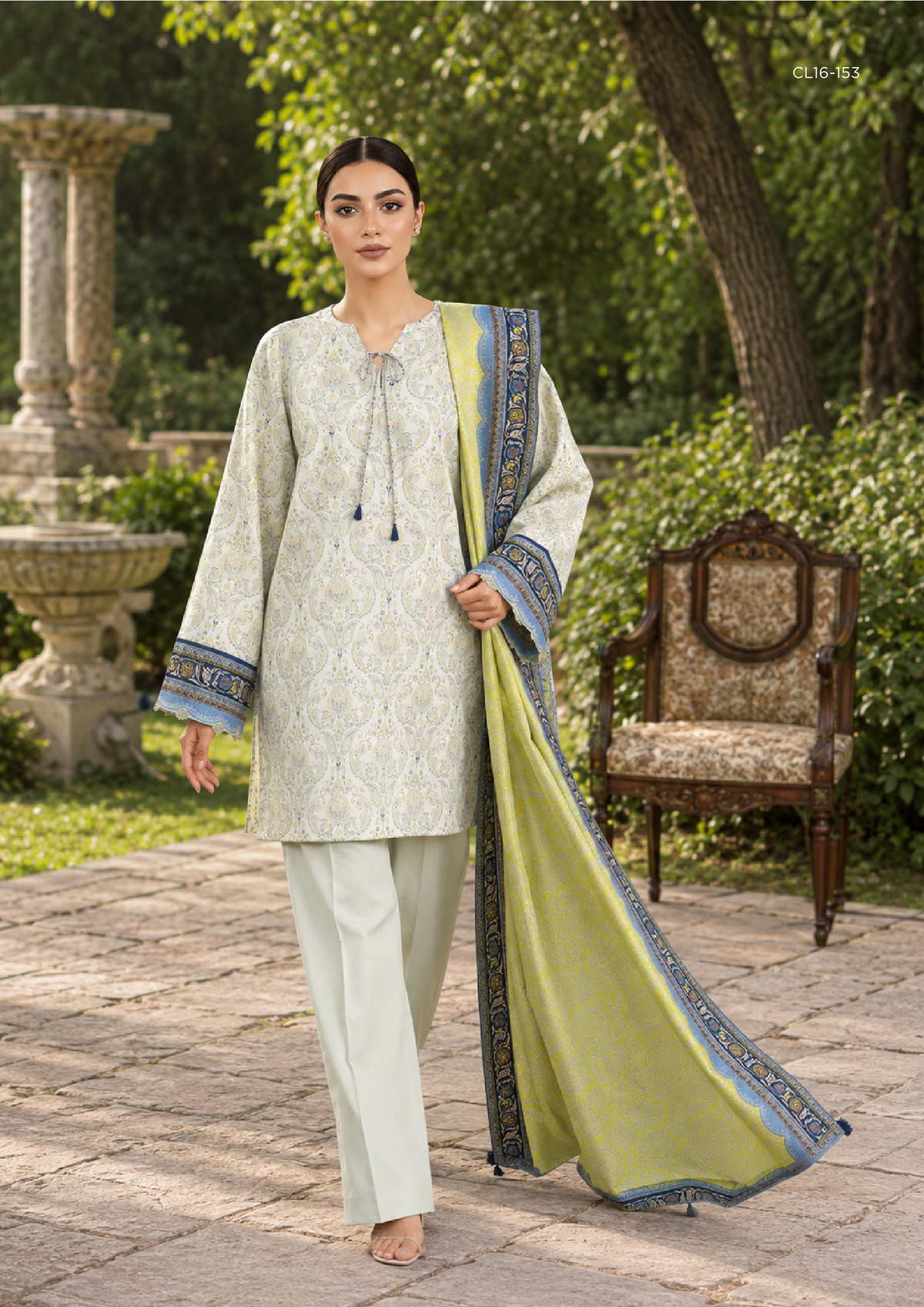 Sapphire Printed Linen 3PC | 3PB-WS26CL16-153