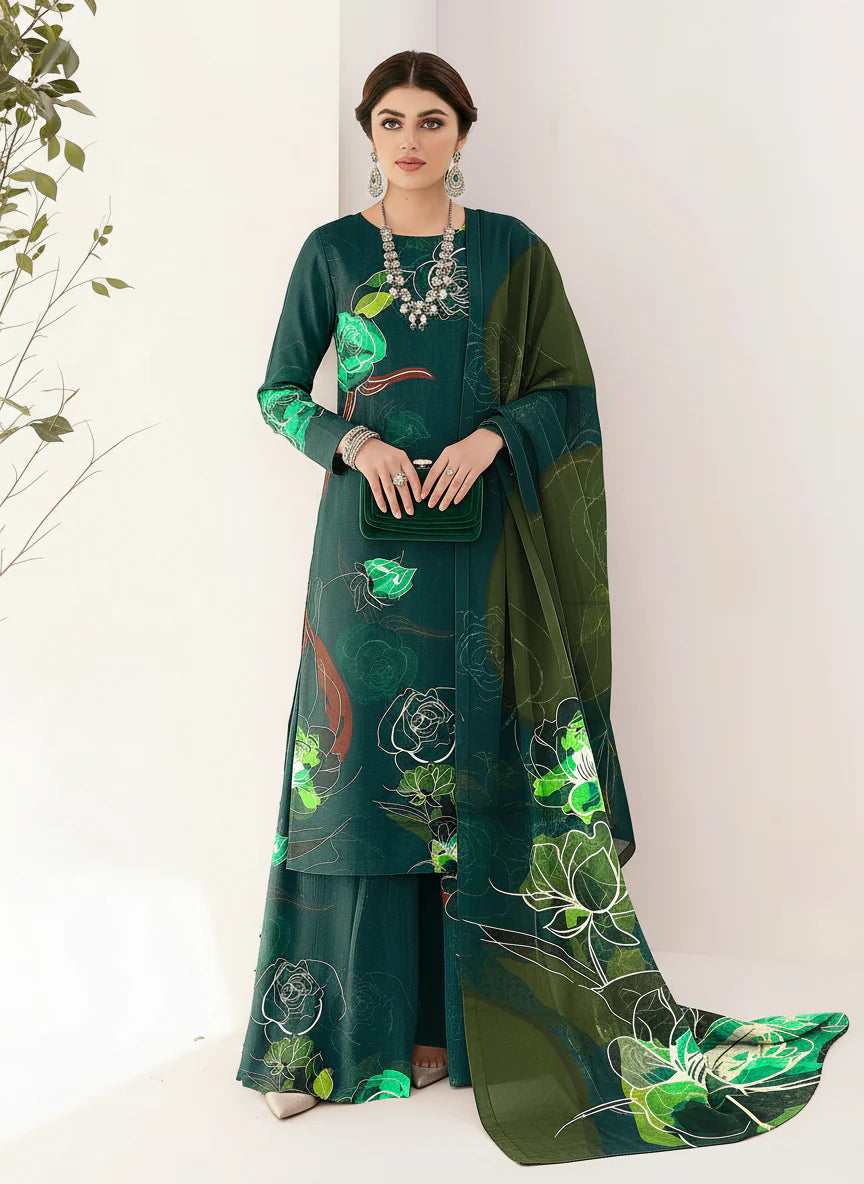 Emerald Eclipse Unstitched 3PC Lawn By House Of Lala