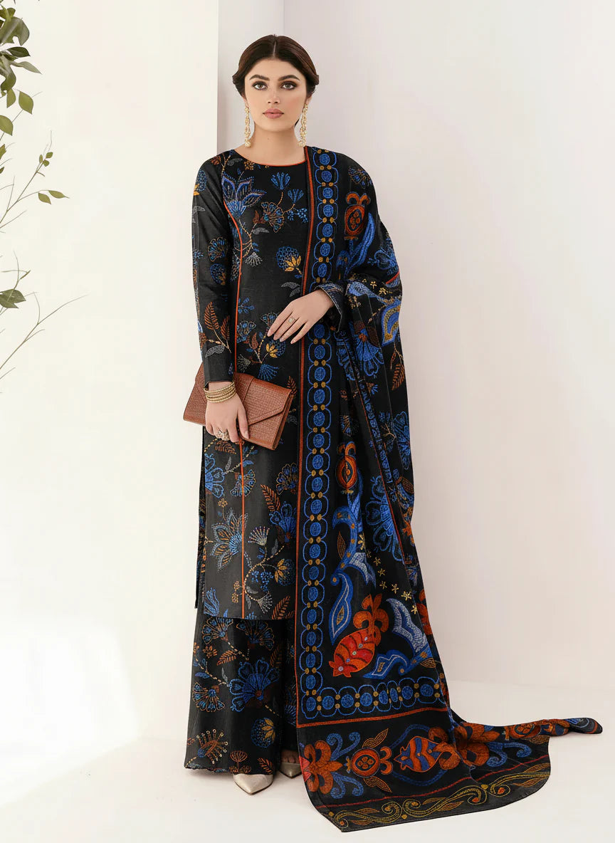 Midnight Flame Unstitched 3PC Lawn By House Of Lala