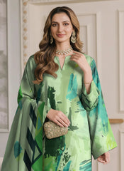 Olive Bloom Unstitched 3PC Lawn By House Of Lala