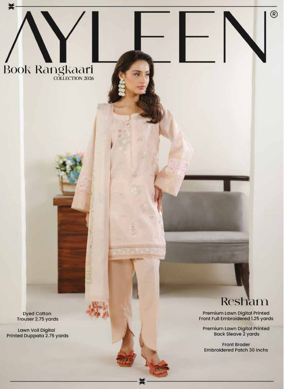 Premium Embroidered 3PC Lawn #5