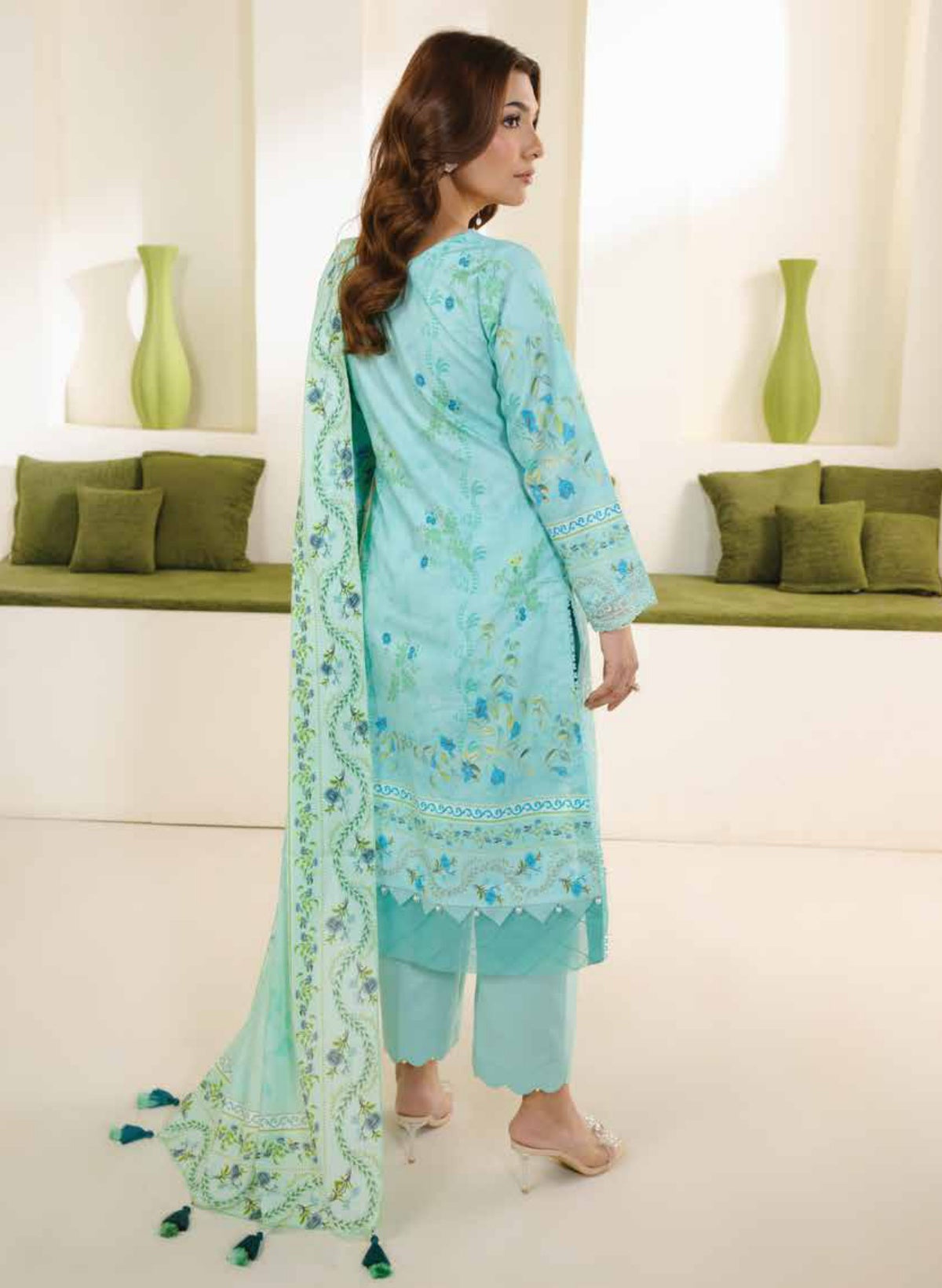 Premium Embroidered 3PC Lawn #7
