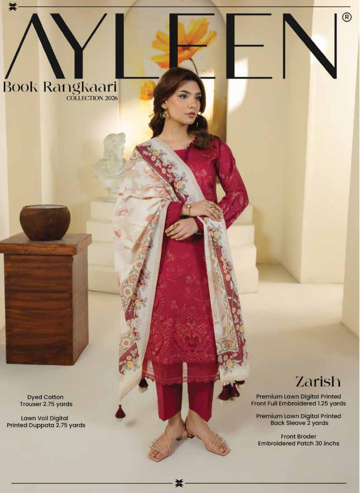 Premium Embroidered 3PC Lawn #11