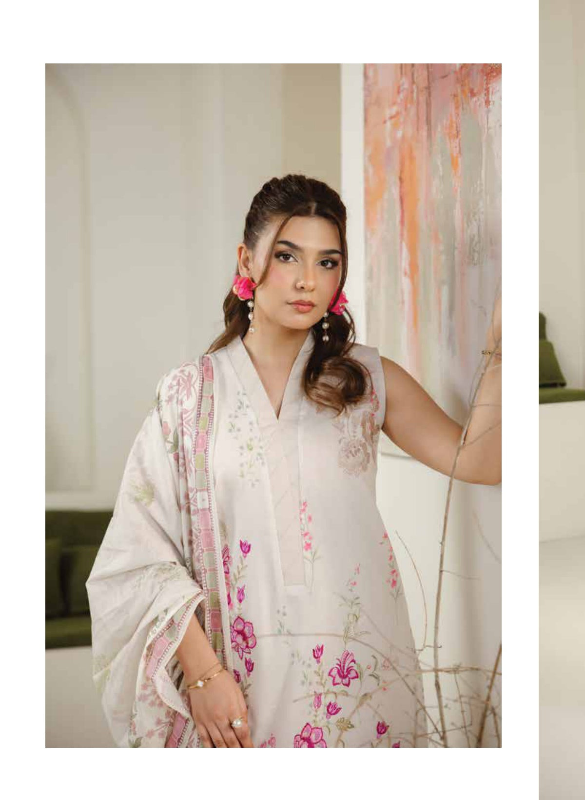 Premium Embroidered 3PC Lawn #4