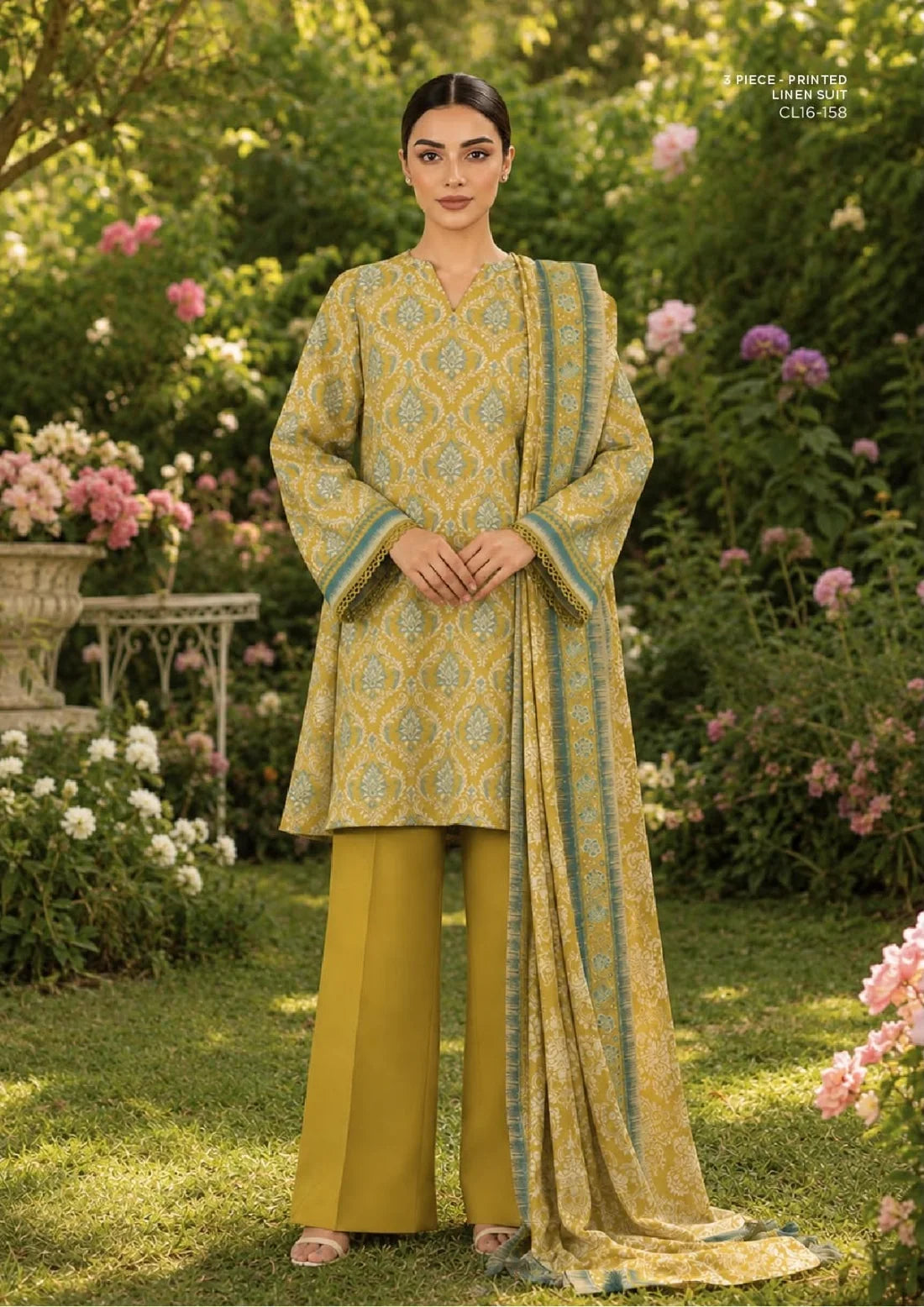 Sapphire Printed Linen 3PC | 3PB-WS26CL16-158