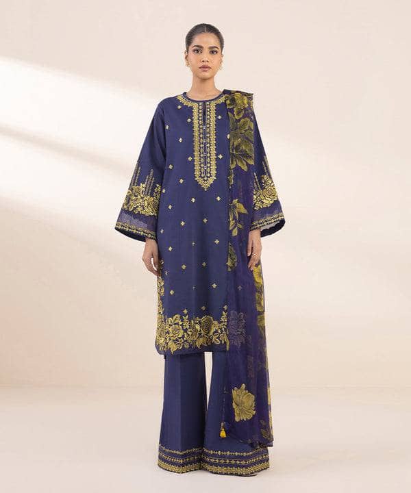 Sapphire Embroidered 3PC | U3PE-SG25V1-6