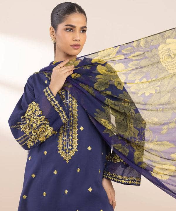 Sapphire Embroidered 3PC | U3PE-SG25V1-6
